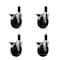 Service Caster 5'' Hard Rubber Swivel 1-1/4'' Expanding Stem Caster Set with Brake, 4PK SCC-EX20S514-HRS-PLB-114-4 - alternate 1